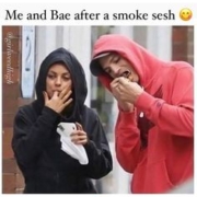 me and bae after a smoke sesh meme