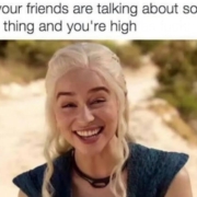 when your friends are talking about serious thing and youre high meme