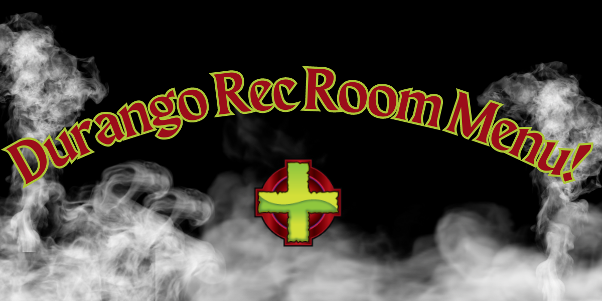 Durango Rec Room Menu