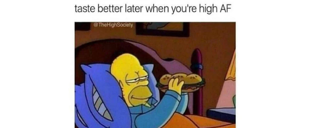 you know youre a stoner when you save food because you know it will taste better later when youre high af meme
