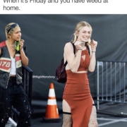 when its friday and you have weed at home hunter schafer meme