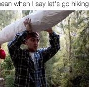 what i mean when i say let's go hiking snoop dogg and mac miller holding a blunt in the forest meme