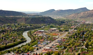 The Animas River winds through the town of Durango in southwestern ColoradoThe Animas River winds through the town of Durango in southwestern Colorado