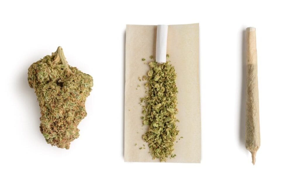 cannabis flower and joint