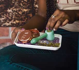 consuming cannabis flower
