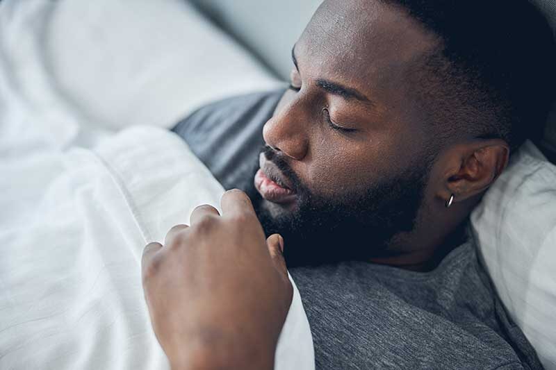 | Durango Rec Room effects of cannbis indica - restful man in bed